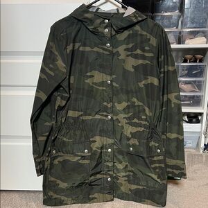 Camouflage Hooded Raincoat